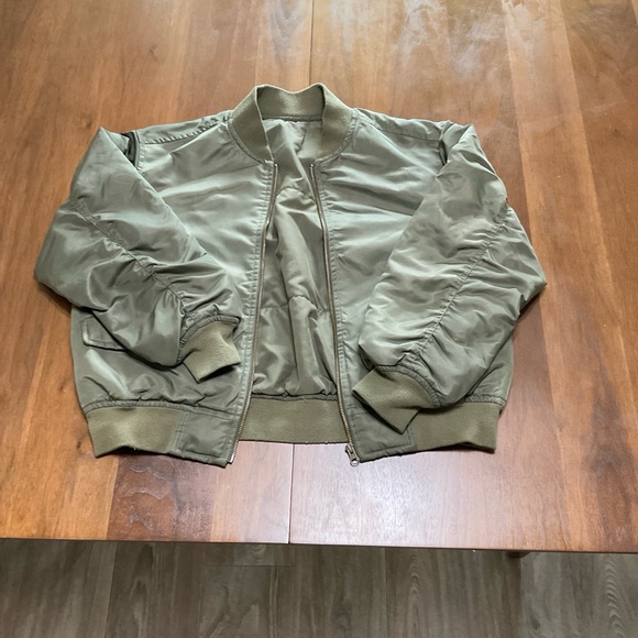 Olive Green Bomber Jacket - Picture 1 of 3